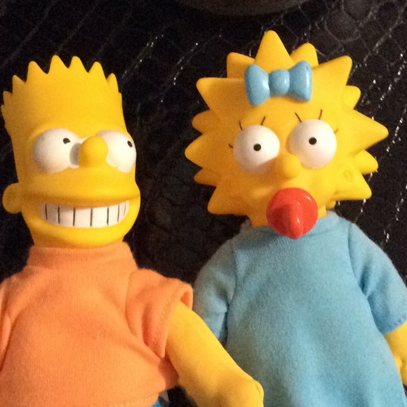 Vtg 1990 Bart $ Lisa Simpson like new dolls-classy - Picture 2 of 5